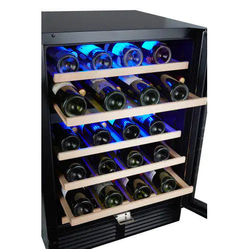 Wine Cabinet 24 Dual Zone Inch Wine Refrigerator 46 Bottles Built-in Wine Refrigerator