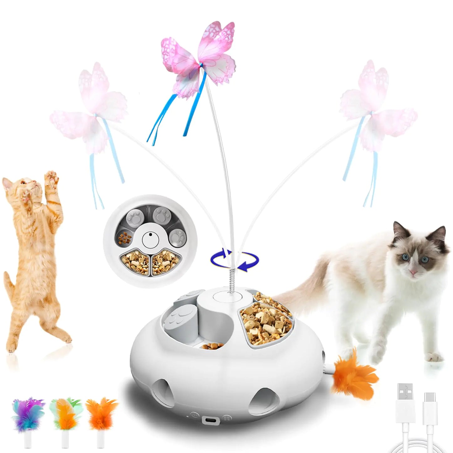 BFU Hxin Interactive Cat Toys for Indoor Cats ElectronicAutomatic Cat Toys Interactive